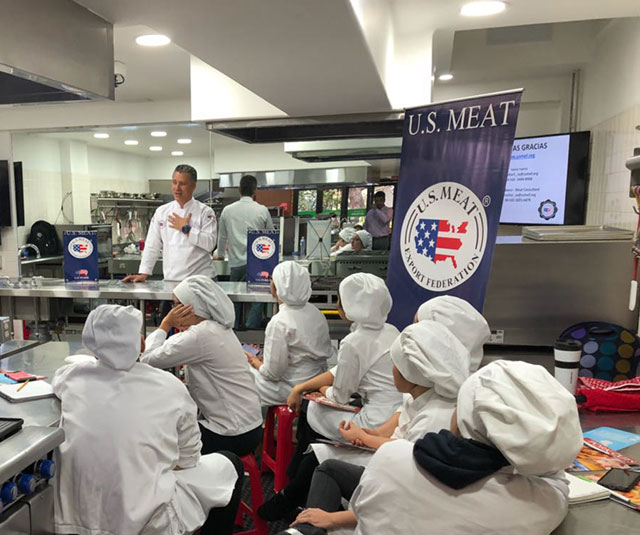 Taller de carne de cerdo Americana